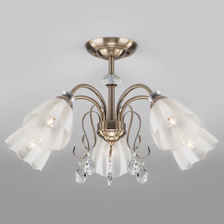 Люстра на штанге Eurosvet Floranse античная бронза 30155/5