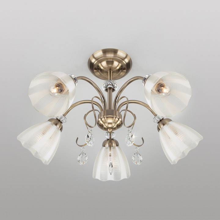 Люстра на штанге Eurosvet Floranse античная бронза 30155/5