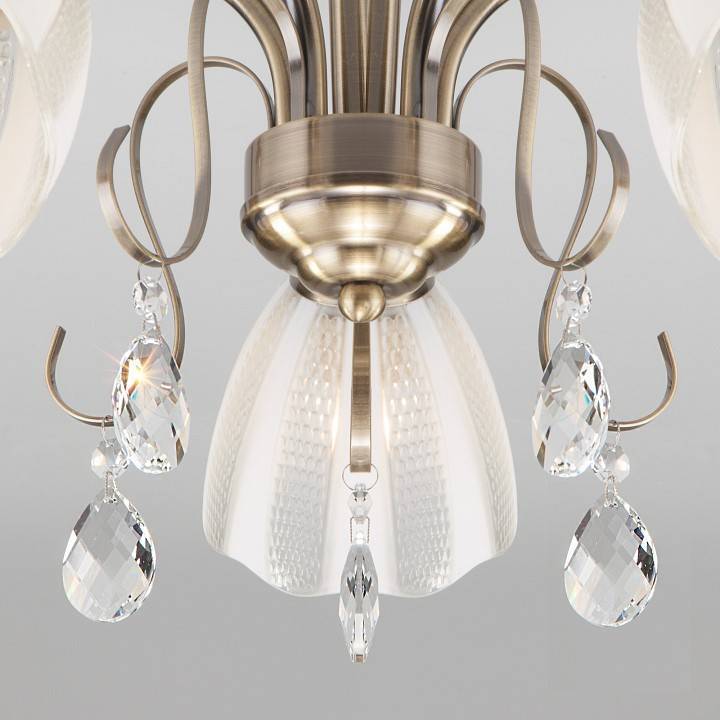 Люстра на штанге Eurosvet Floranse античная бронза 30155/5