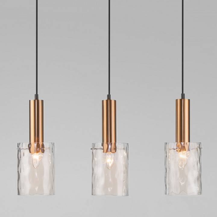 Подвесной светильник Eurosvet Asti 50177/3 черный/бронза 50177/3 черный/бронза