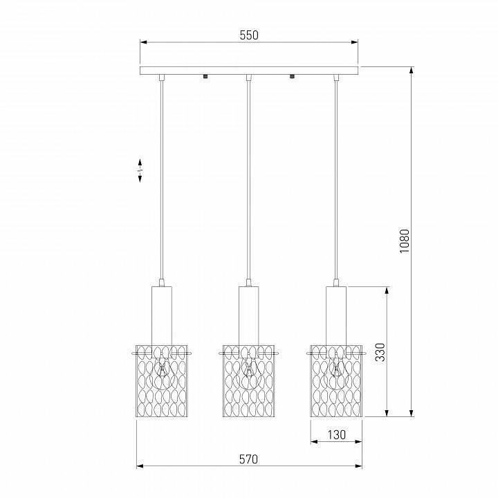 Подвесной светильник Eurosvet Asti 50177/3 черный/бронза 50177/3 черный/бронза