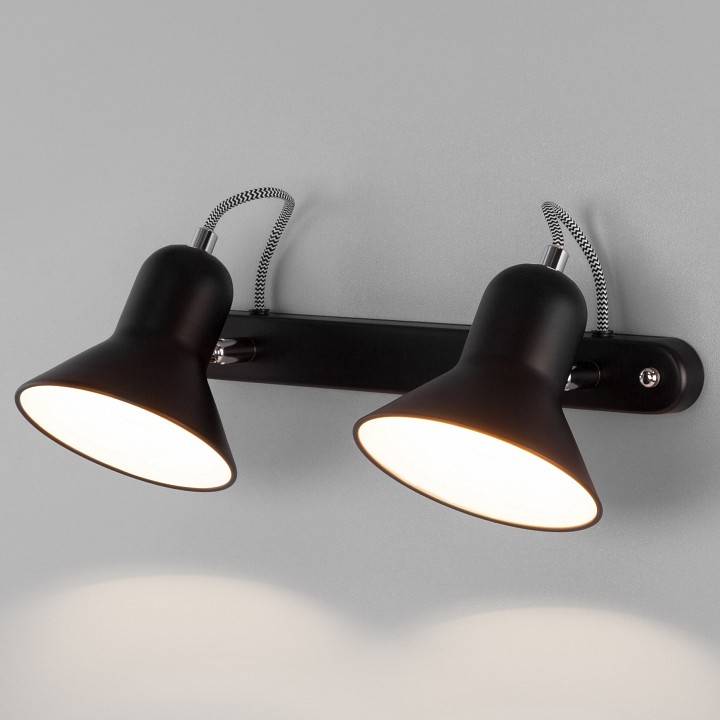 Спот Eurosvet Canotier черный/хром 20083/2