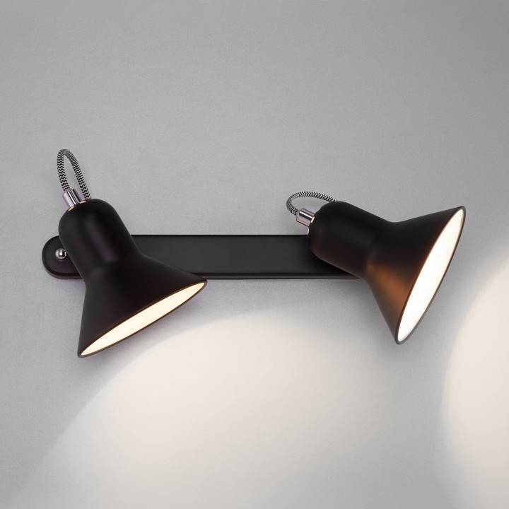 Спот Eurosvet Canotier черный/хром 20083/2