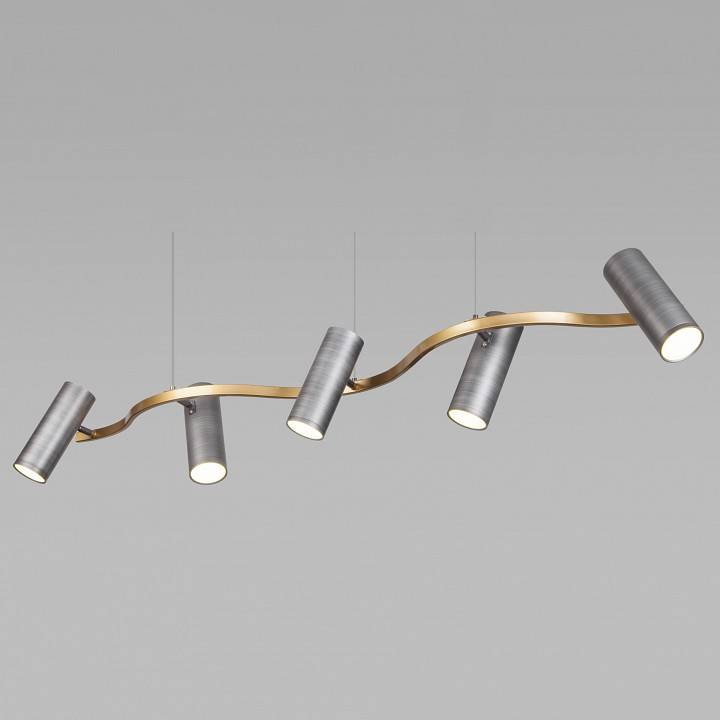 Подвесной светильник Eurosvet Spacer 90103/5 матовый серый/золото 90103/5