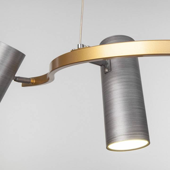 Подвесной светильник Eurosvet Spacer 90103/5 матовый серый/золото 90103/5