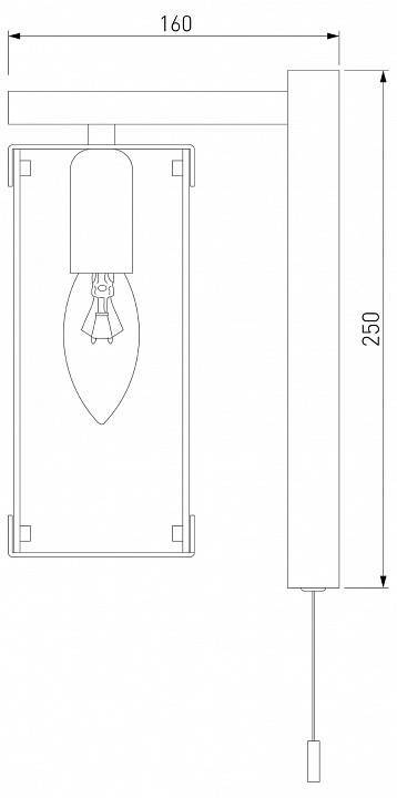 Бра Eurosvet Aragon 60116/1 черный 60116/1