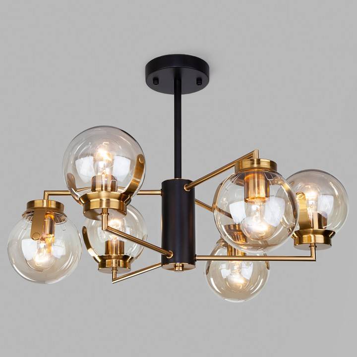 Люстра на штанге Eurosvet Creek 70118/6 черный 70118/6