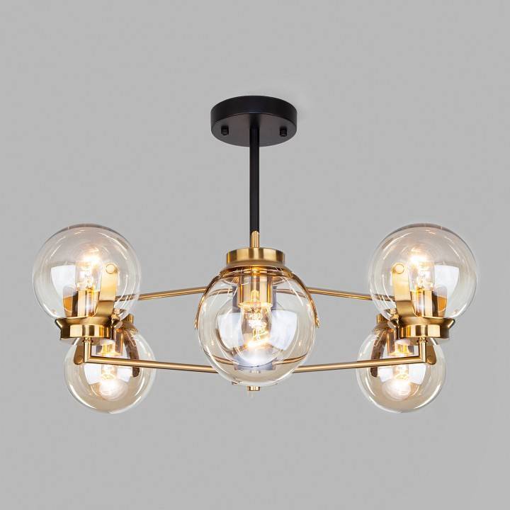 Люстра на штанге Eurosvet Creek 70118/6 черный 70118/6