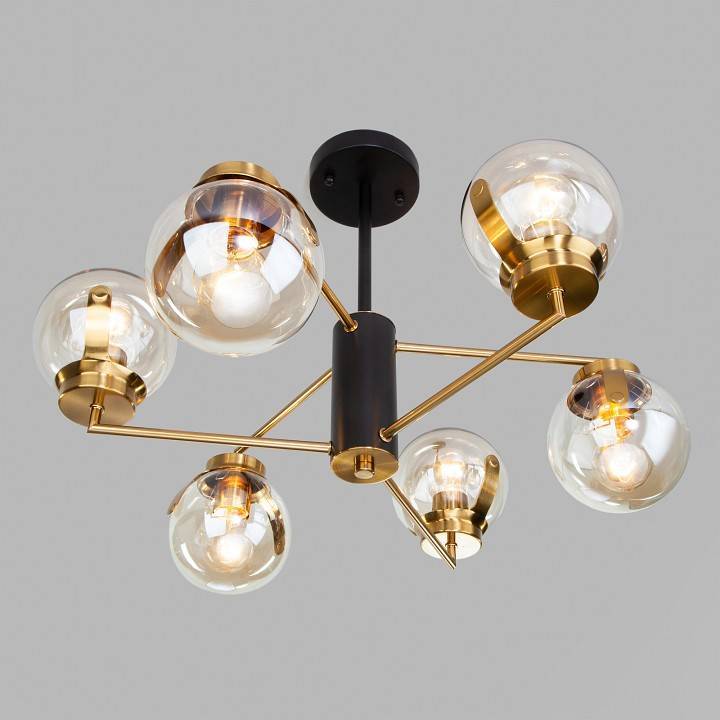 Люстра на штанге Eurosvet Creek 70118/6 черный 70118/6