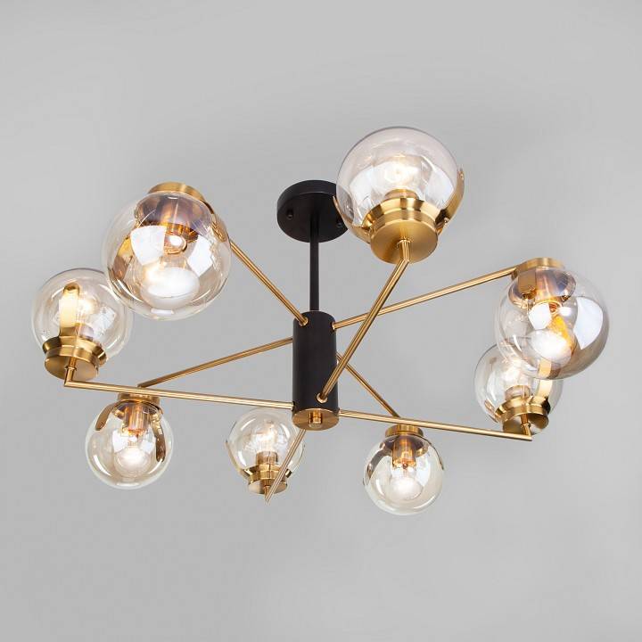 Люстра на штанге Eurosvet Creek 70118/8 черный 70118/8