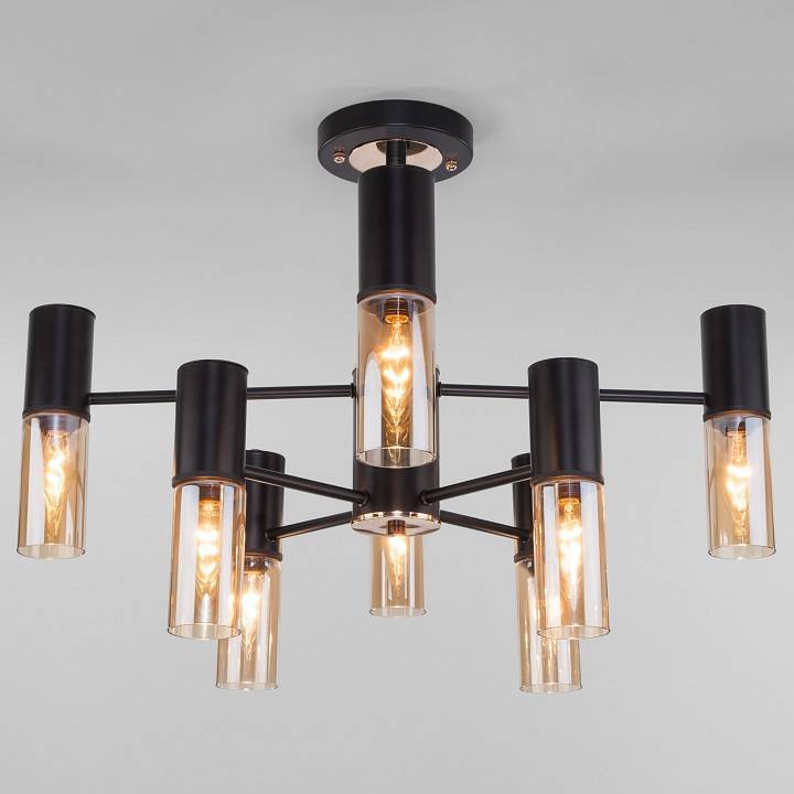 Люстра на штанге Eurosvet Tesoro 70125/8 черный 70125/8