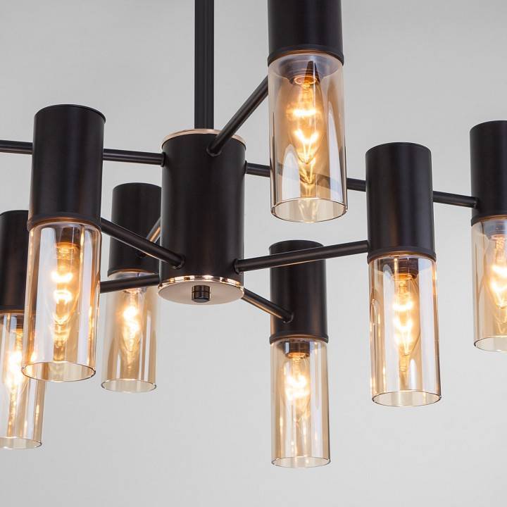 Люстра на штанге Eurosvet Tesoro 70125/8 черный 70125/8
