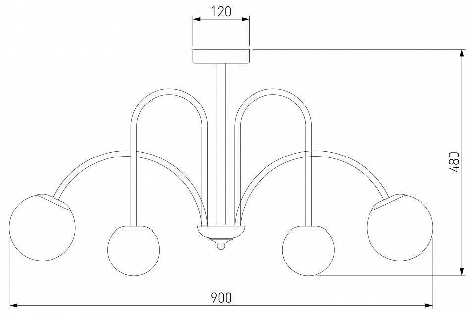 Люстра на штанге Eurosvet Alix 30177/6 латунь