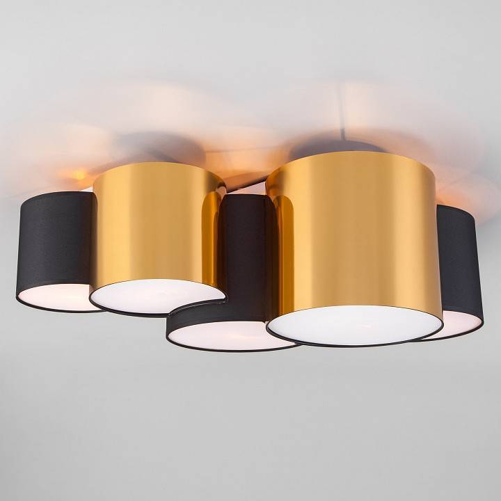 Потолочная люстра TK Lighting Mona Black/Gold 3447
