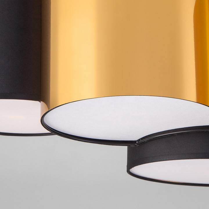 Потолочная люстра TK Lighting Mona Black/Gold 3447