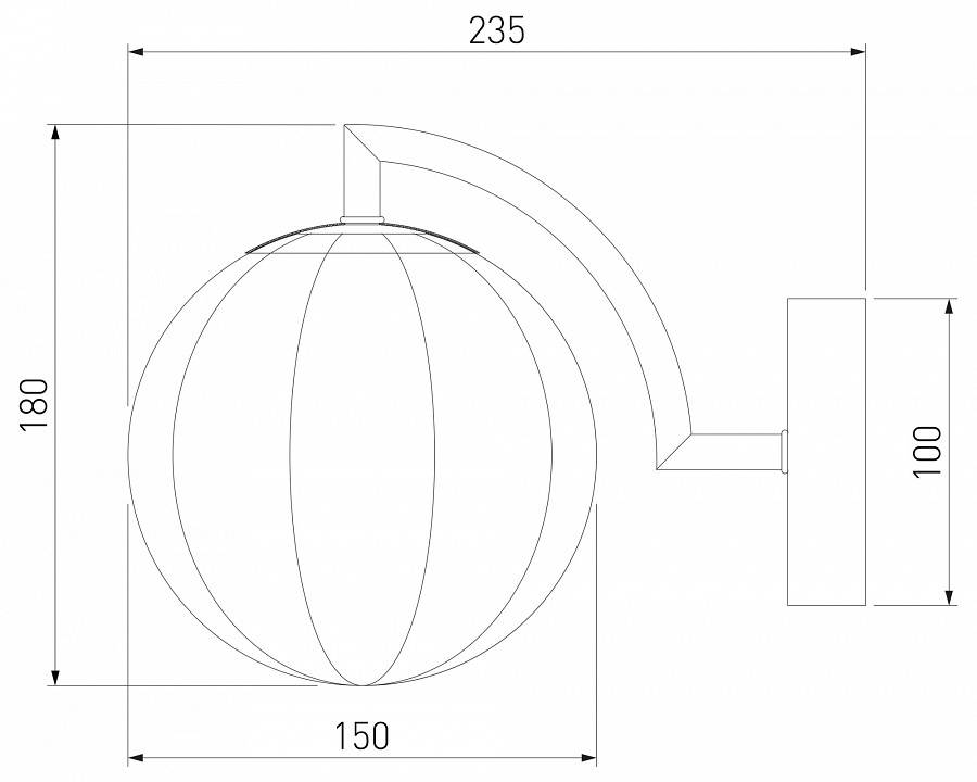 Бра Eurosvet Eden черный жемчуг 30178/1