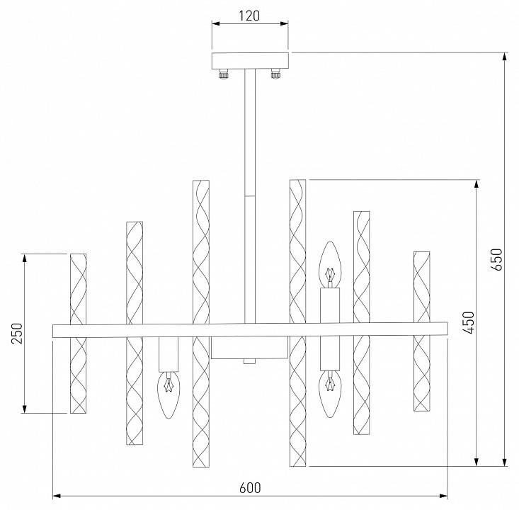 Люстра на штанге Bogate's Hollis 367/9 Smart
