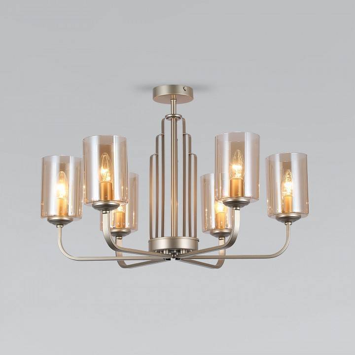 Люстра на штанге Eurosvet Defi 60138/6 золото перламутровое 60138/6