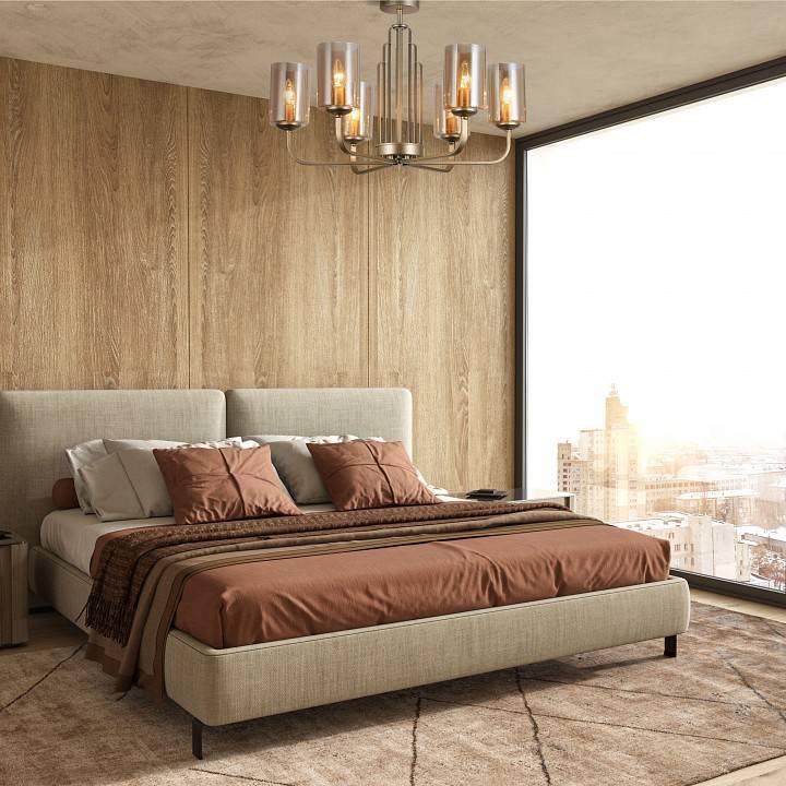 Люстра на штанге Eurosvet Defi 60138/6 золото перламутровое 60138/6