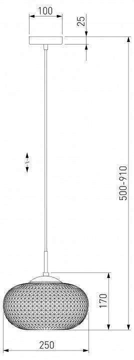 Подвесной светильник Eurosvet Gem 50262/1 темно-серый