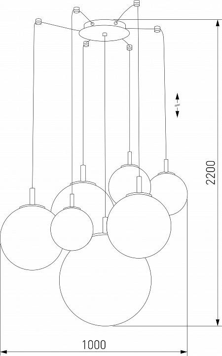 Подвесная люстра TK Lighting Cadix 4608 Cadix Gold