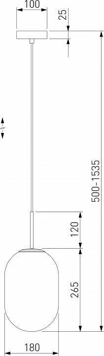 Подвесной светильник Eurosvet Loona 60161/1 латунь 60161/1