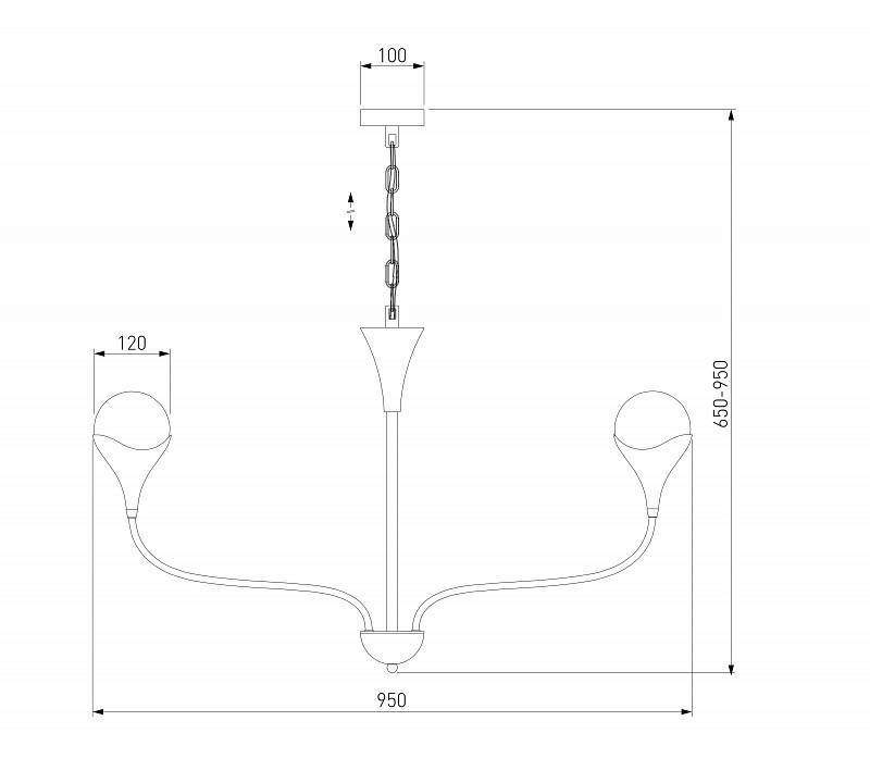 Подвесная люстра Eurosvet Calyx 60169/8 никель