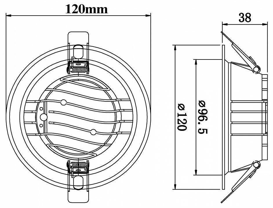 Встраиваемый светильник Fiberli CDEW 12130702