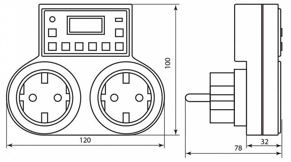 Розетка с таймером Feron TM25 23236