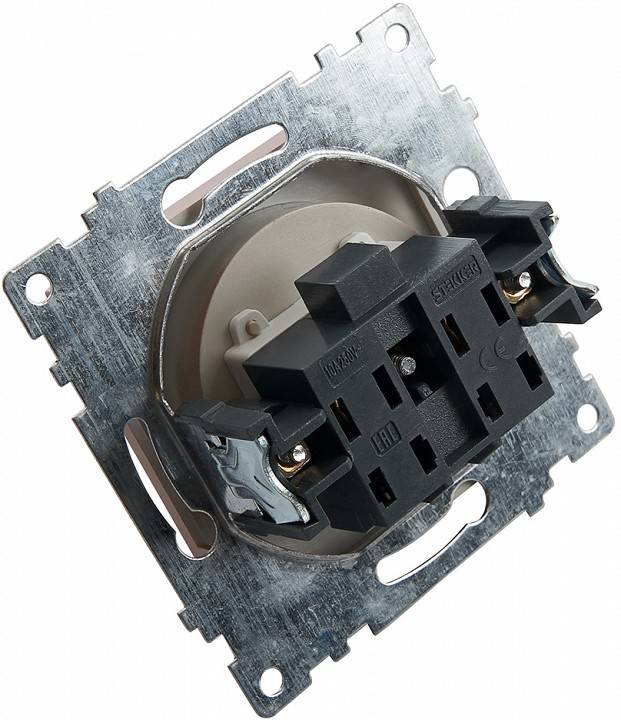 Розетка без заземления и с шторками, без рамки Stekker Катрин 39581