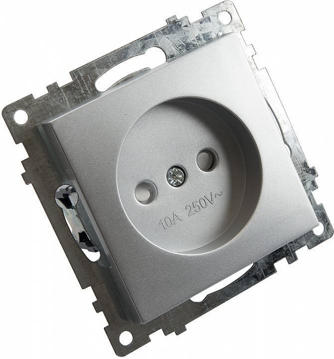 Розетка без заземления и с шторками, без рамки Stekker Катрин 39581