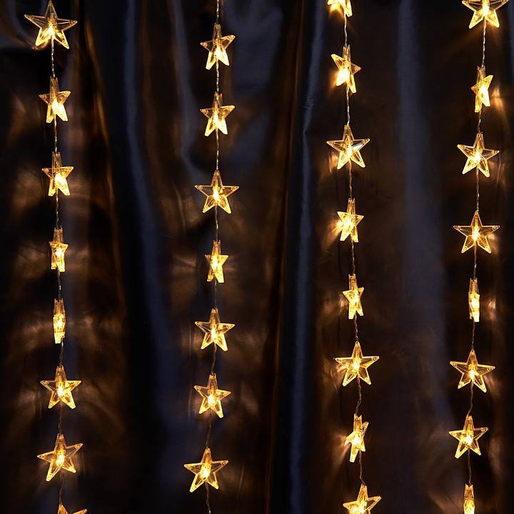 Занавес световой Feron CL25 2x6 м 640 LED белый свет черный провод 48607