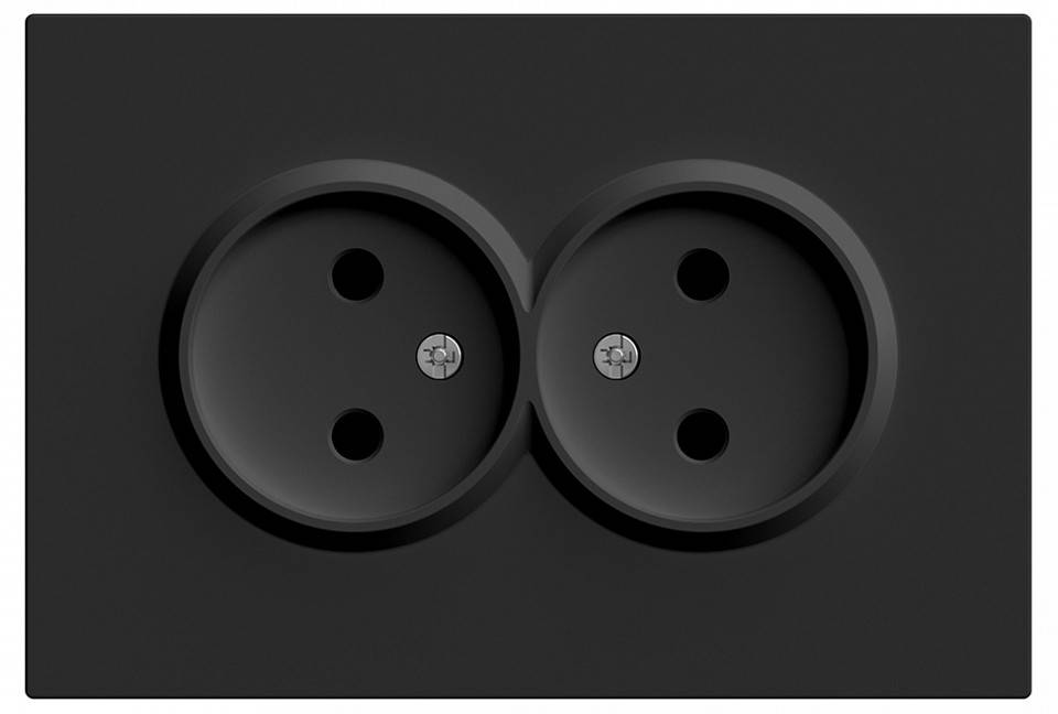 Розетка двойная без заземления и с шторкой, без рамки Stekker RST16-5116-05 49851