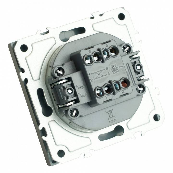 Выключатель одноклавишный без рамки Stekker Эмили 49949