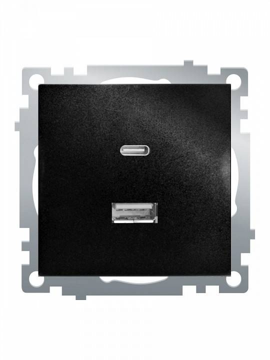 Розетка 2хUSB type A и C без рамки Stekker Катрин 50055