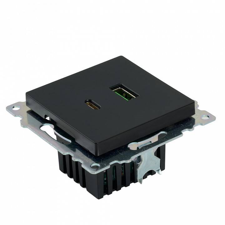 Розетка 2хUSB type A и C без рамки Stekker Катрин 50055