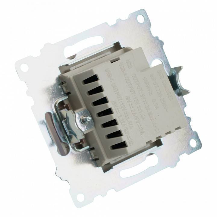 Розетка 2хUSB type A и C без рамки Stekker Катрин 50056