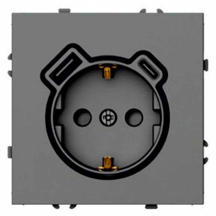 Розетка с заземлением и со шторкой и 2хUSB type A и C, без рамки Stekker Эмили 50219