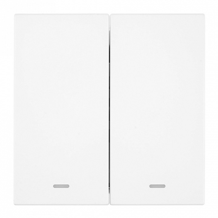 Выключатель двухклавишный с подсветкой без рамки Stekker Мия 50432