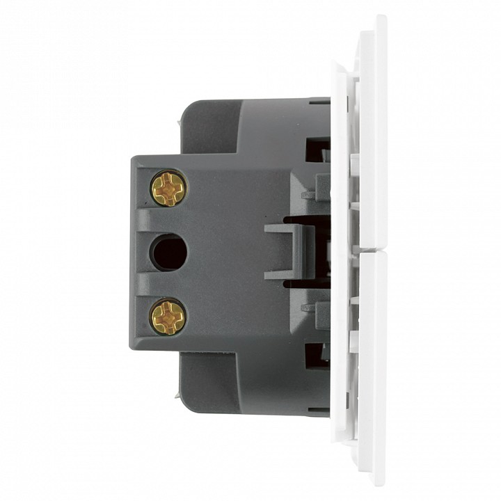 Выключатель двухклавишный с подсветкой без рамки Stekker Мия 50432