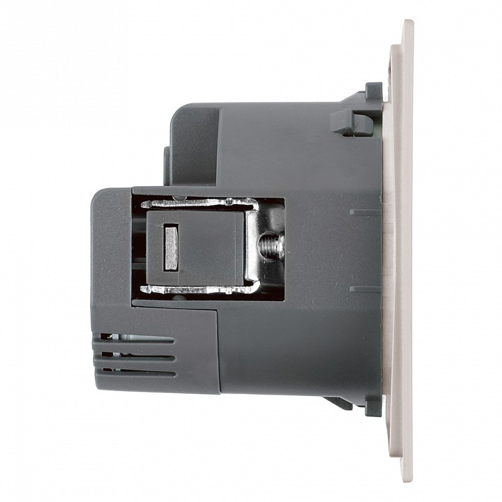 Розетка с заземлением и со шторкой и 2хUSB type A и C, без рамки Stekker Мия 50482