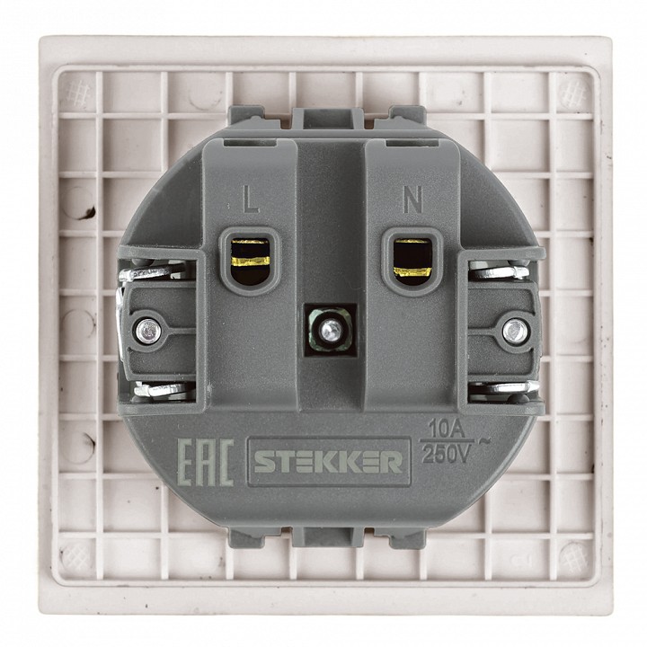Розетка без заземления и со шторкой Stekker Мия 50483