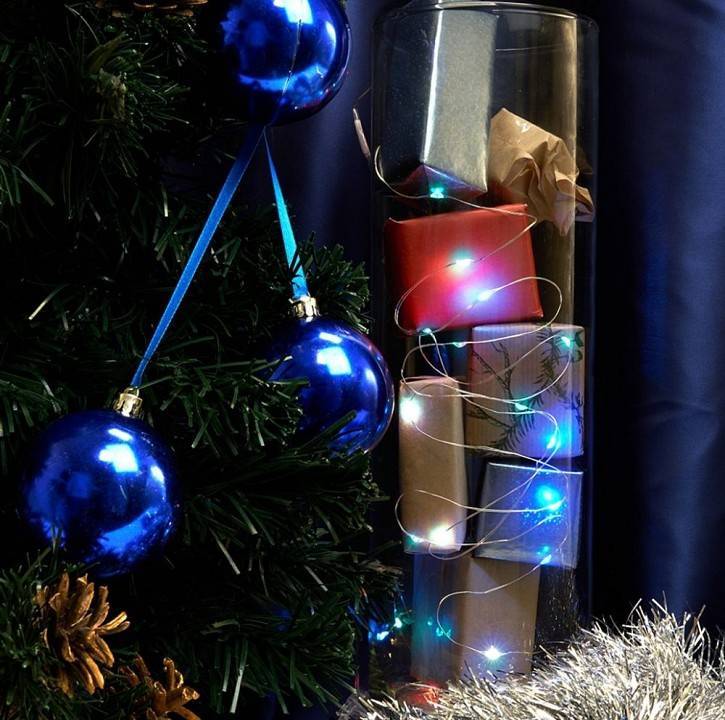 Гирлянда Нить Feron CL588 Роса теплый белый 2 м на батарейках IP20 51440