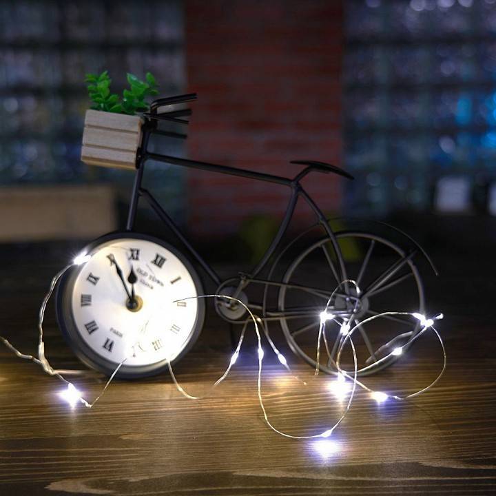 Гирлянда Нить Feron CL588 Роса теплый белый 2 м на батарейках IP20 51440