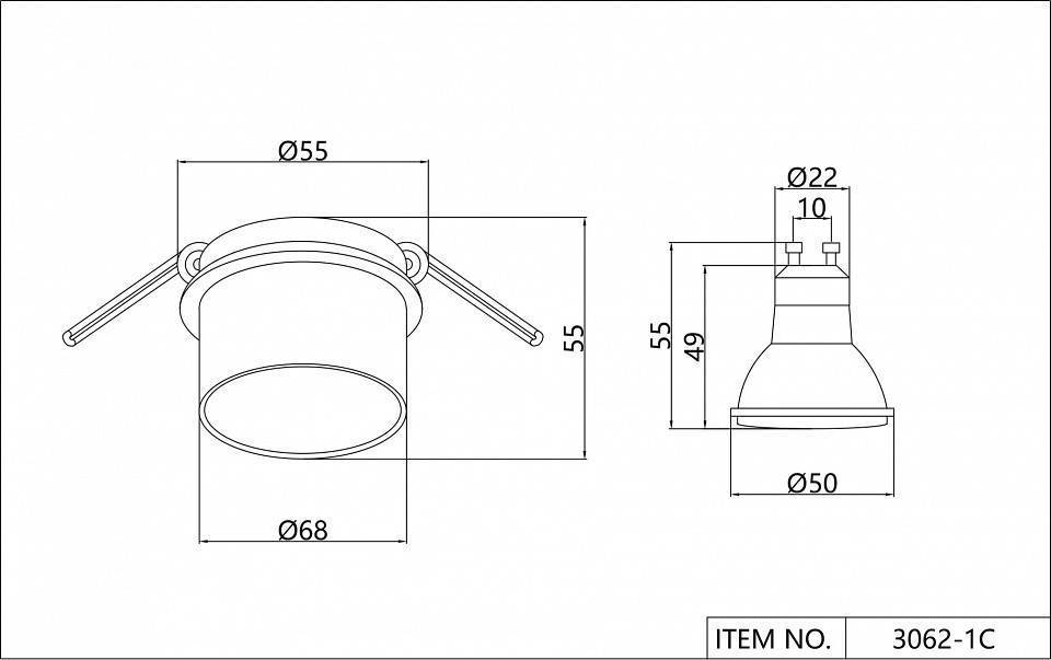 Встраиваемый светильник Favourite Rasta 3062-1C
