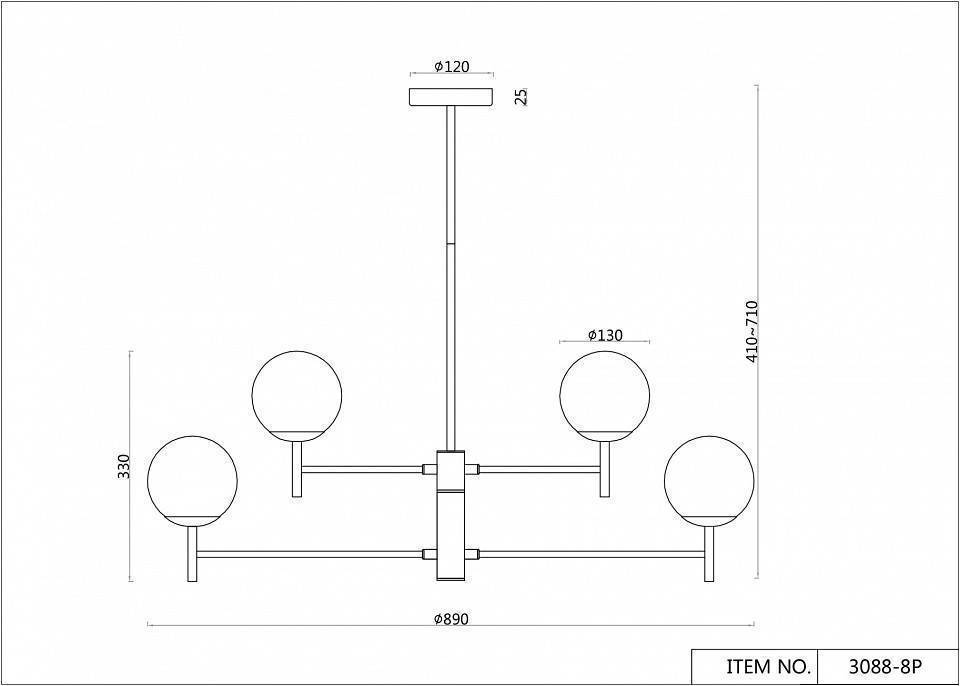Люстра на штанге F-promo Sheeny 3088-8P
