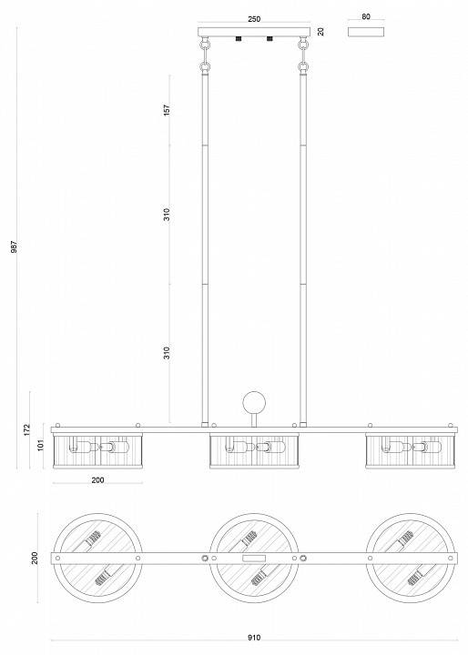Люстра подвесная Favourite Radiales 3099-6P