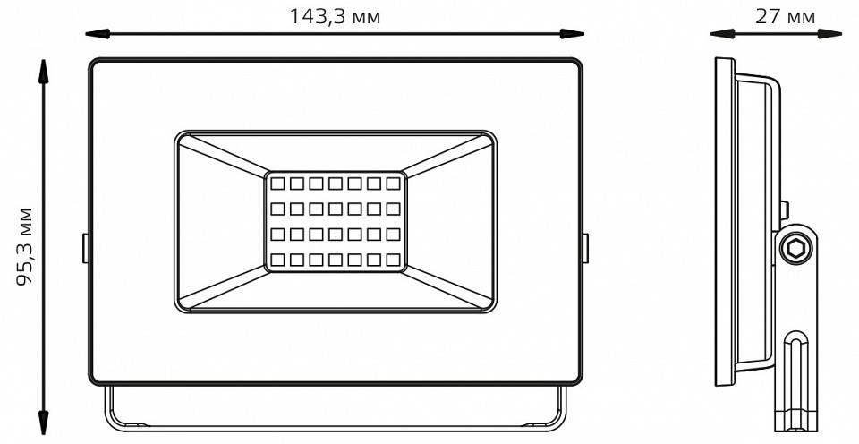 Светильник настенно-потолочный Gauss Elementary 613100230