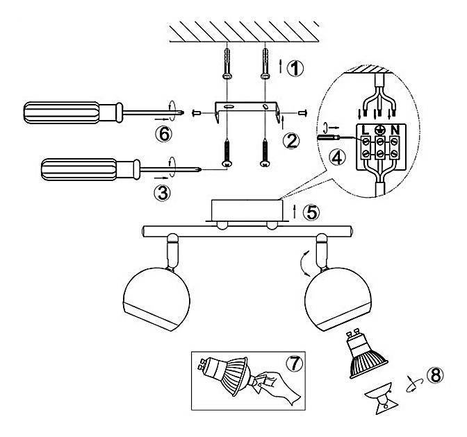 Спот Globo Oman 2 лампы 57882-2
