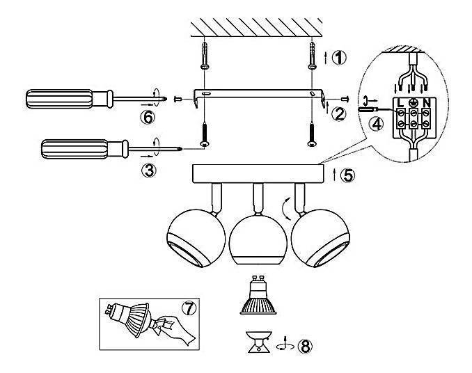 Спот Globo Oman 3 лампы 57882-3